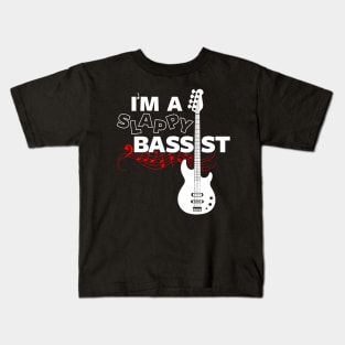 Funny Bassist Bass Player Bass Guitarist Clever Musician Band Slogan Kids T-Shirt